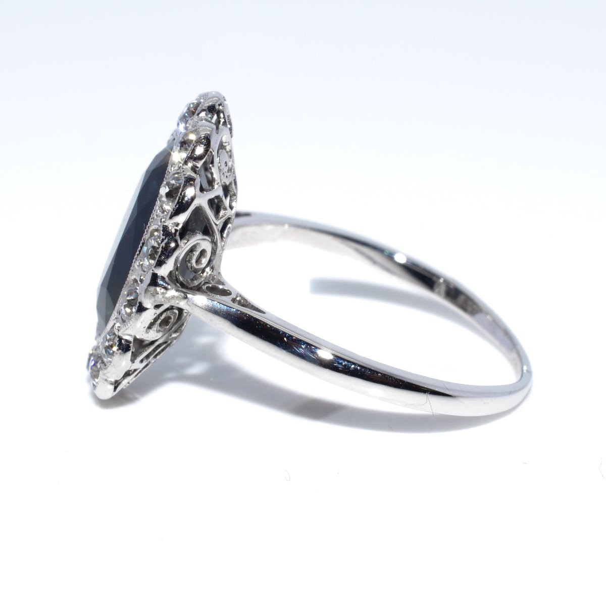 Art Deco Sapphire And Diamond Ring-photo-3