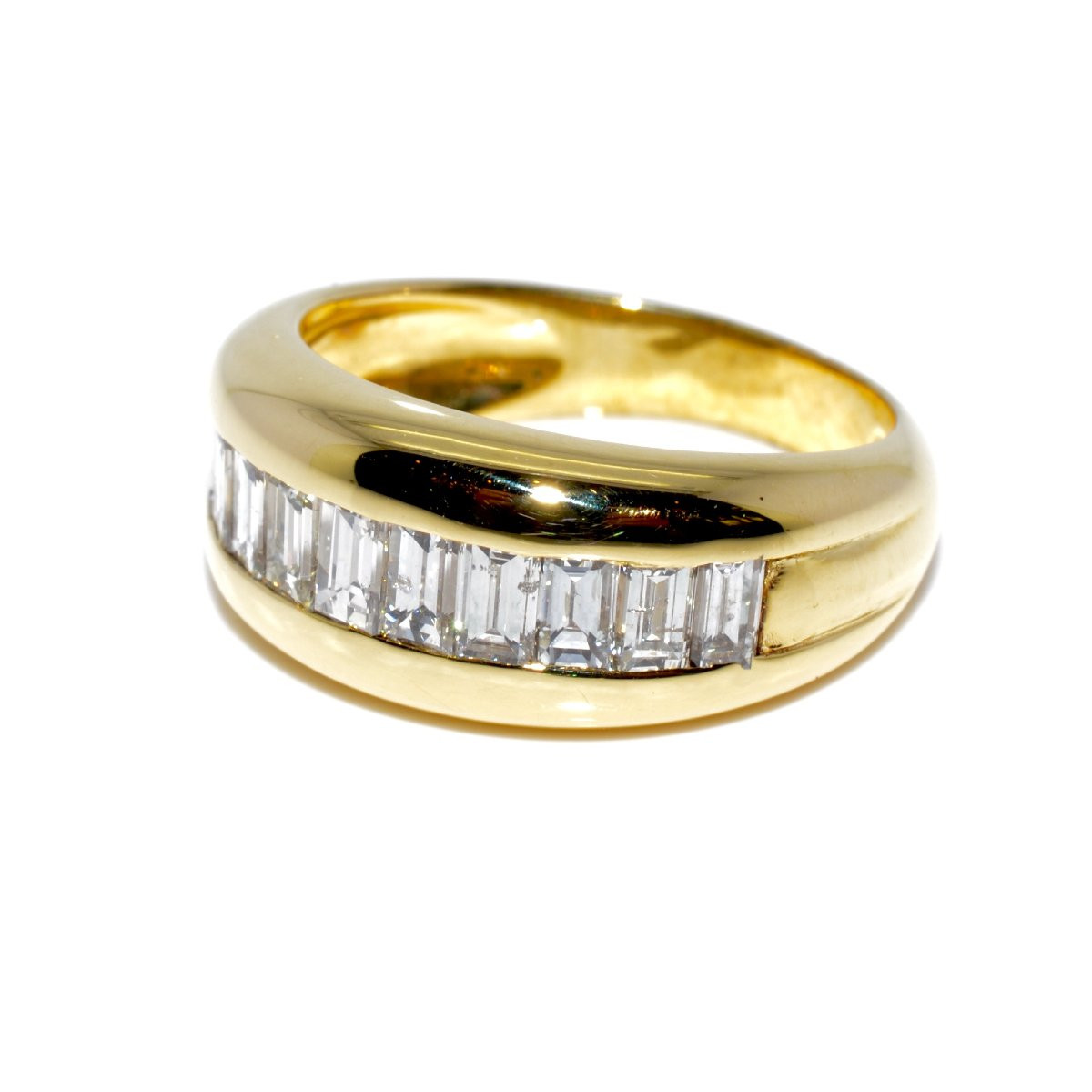 Bague vintage diamants taille baguettes-photo-3