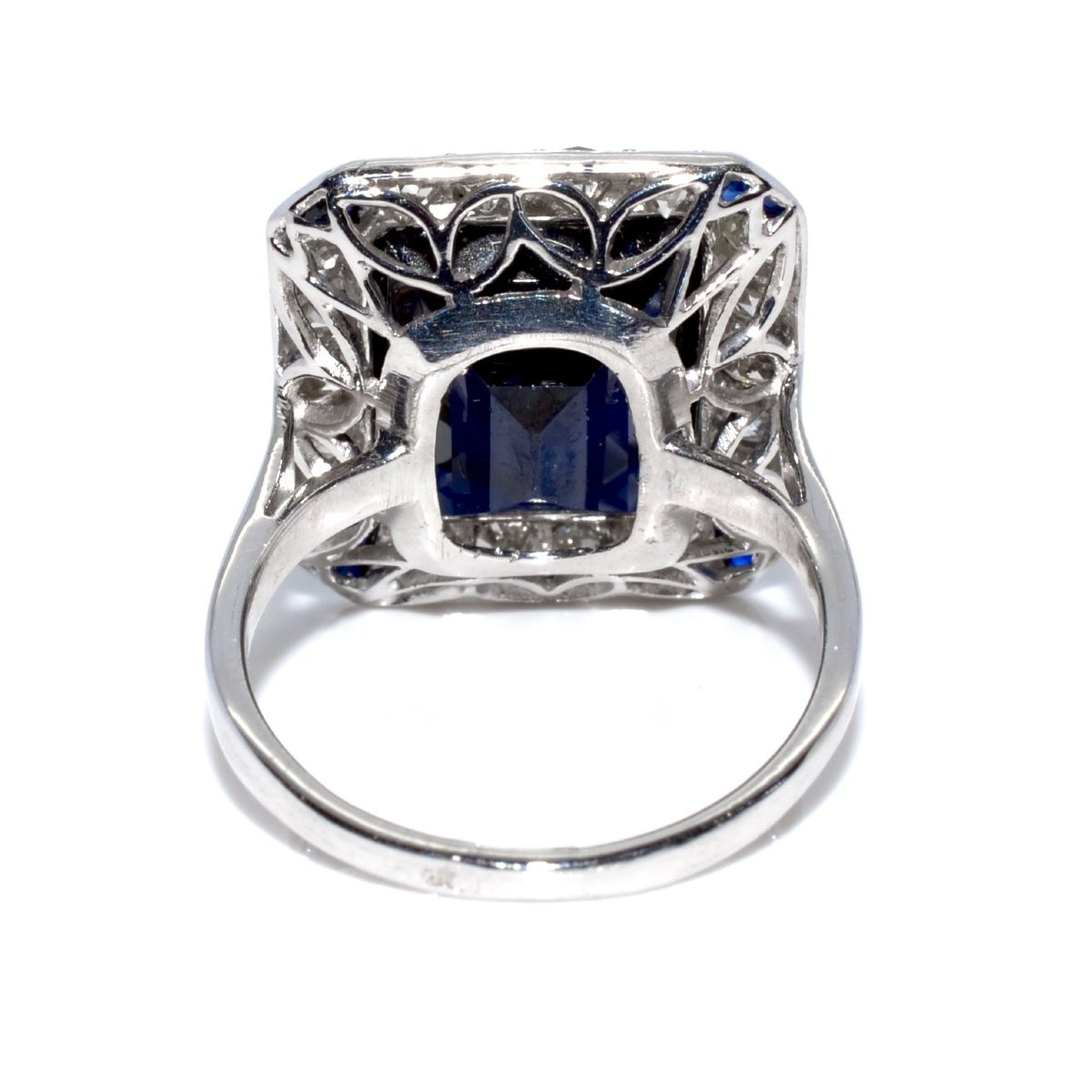 Art Deco Sapphire And Diamond Ring-photo-2