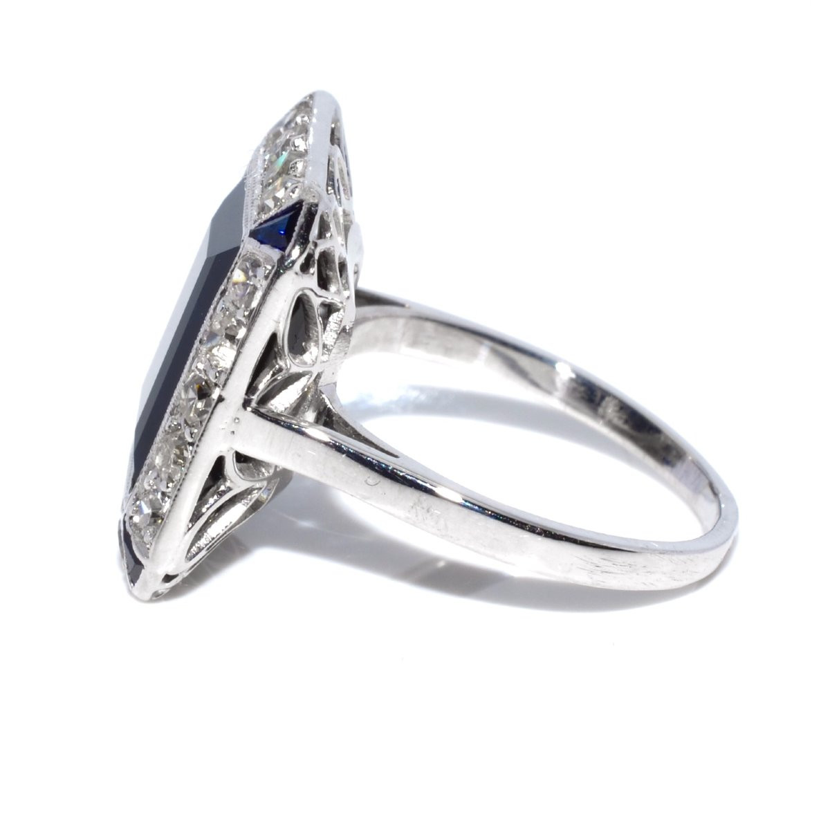 Art Deco Sapphire And Diamond Ring-photo-3
