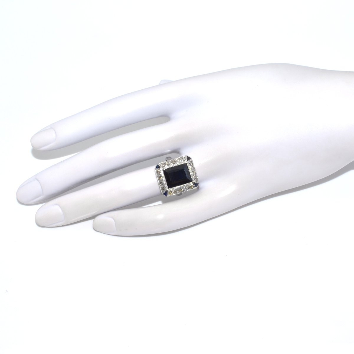 Art Deco Sapphire And Diamond Ring-photo-1