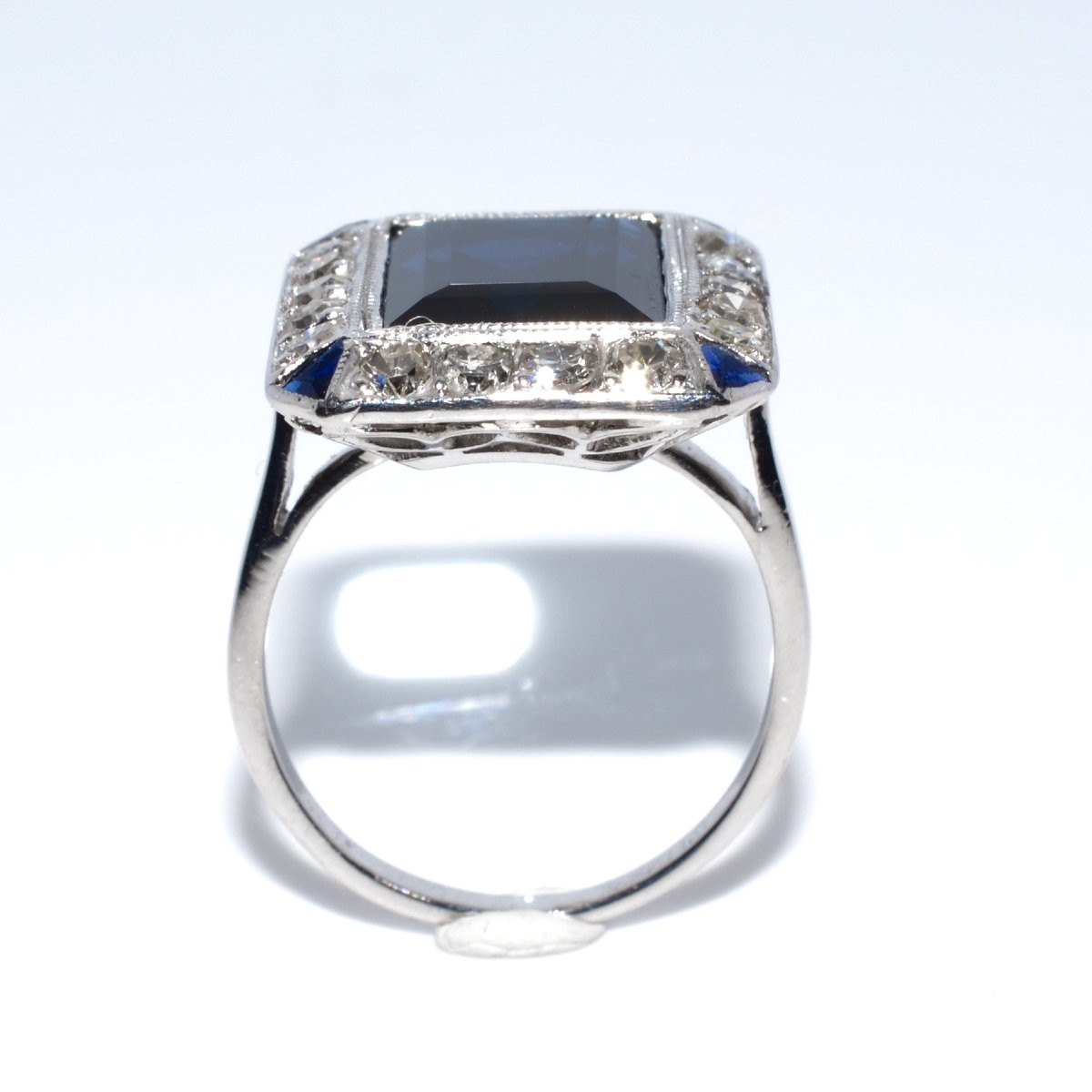Art Deco Sapphire And Diamond Ring-photo-2