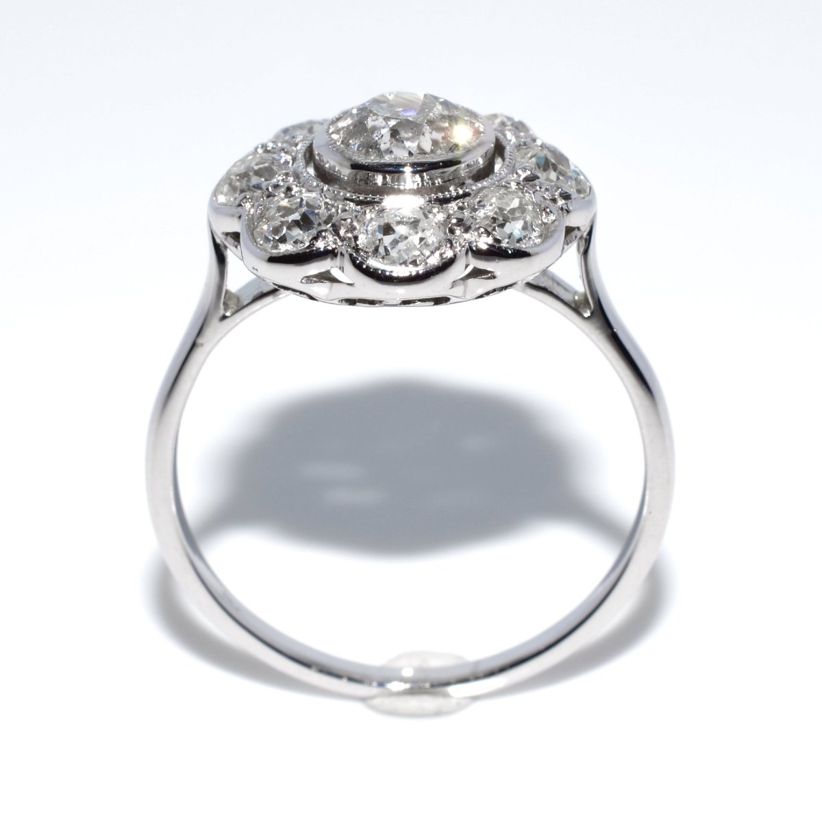 Bague Art Déco entourage diamants-photo-3