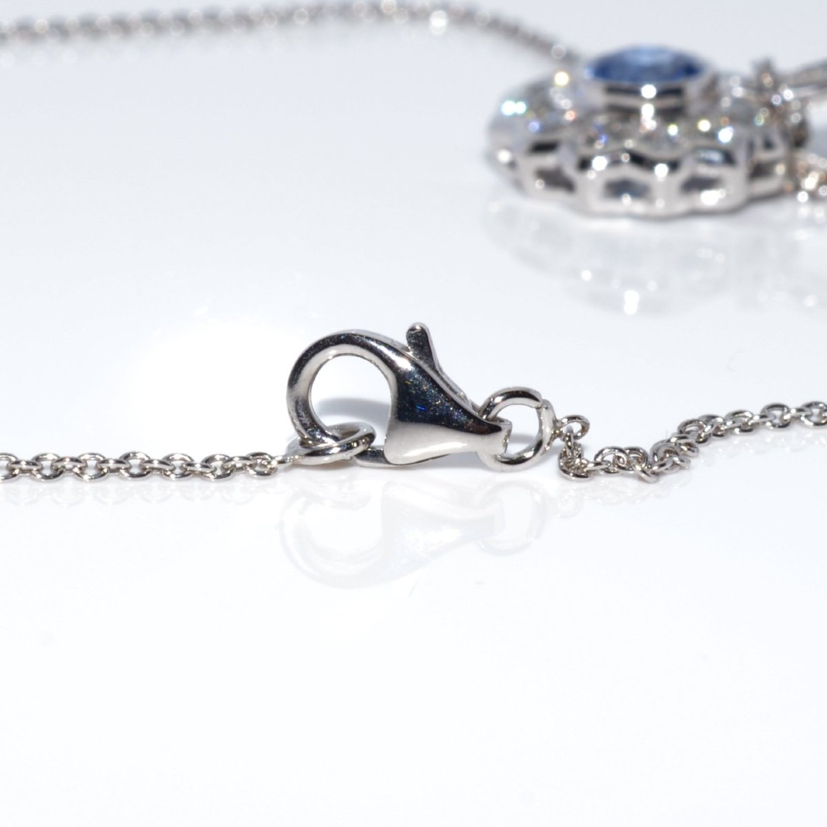 Sapphire And Diamond Daisy Pendant-photo-2
