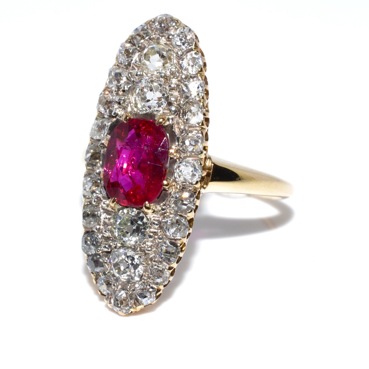Antique Marquise Ruby And Diamond Ring-photo-2