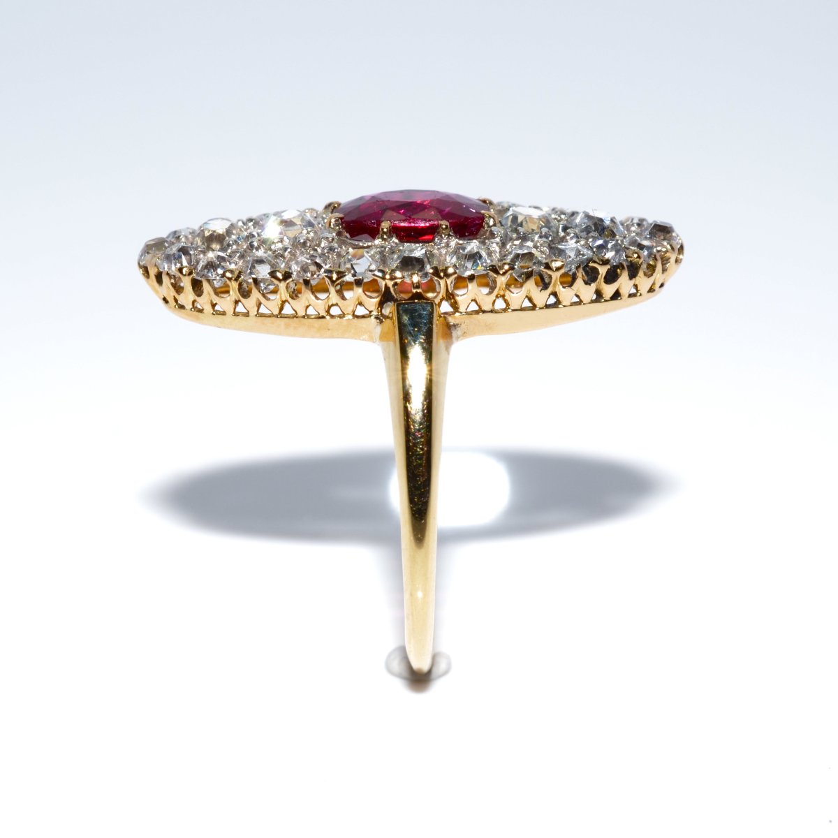 Antique Marquise Ruby And Diamond Ring-photo-4