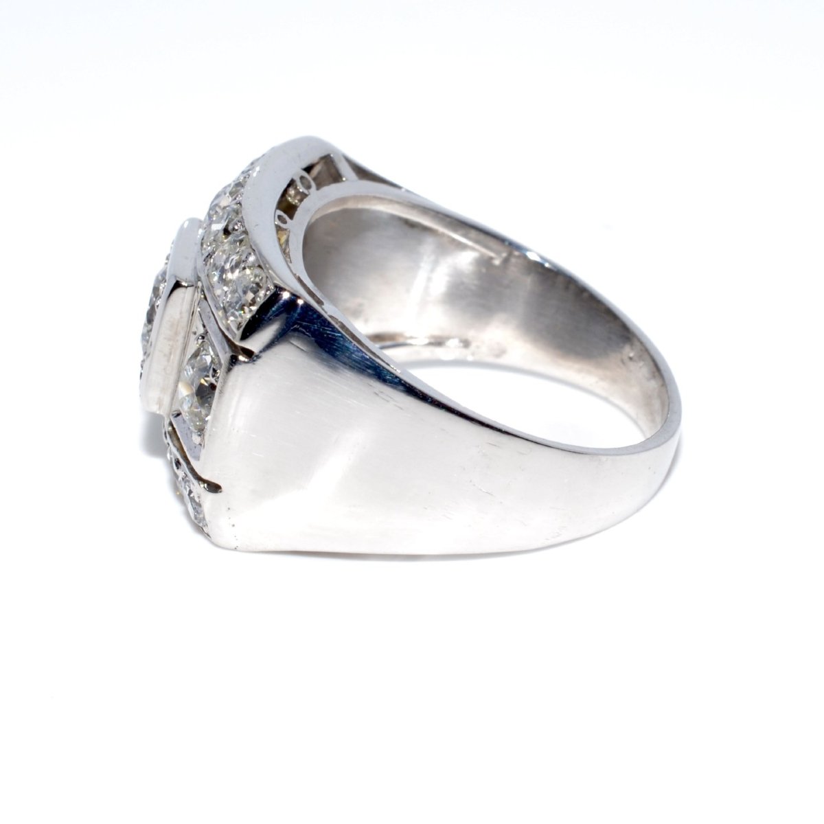 Art Deco Diamond Plate Ring-photo-3