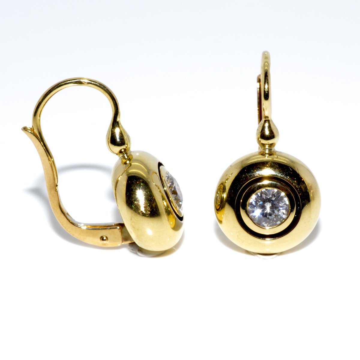 Boucles d'oreilles dormeuses diamants-photo-2