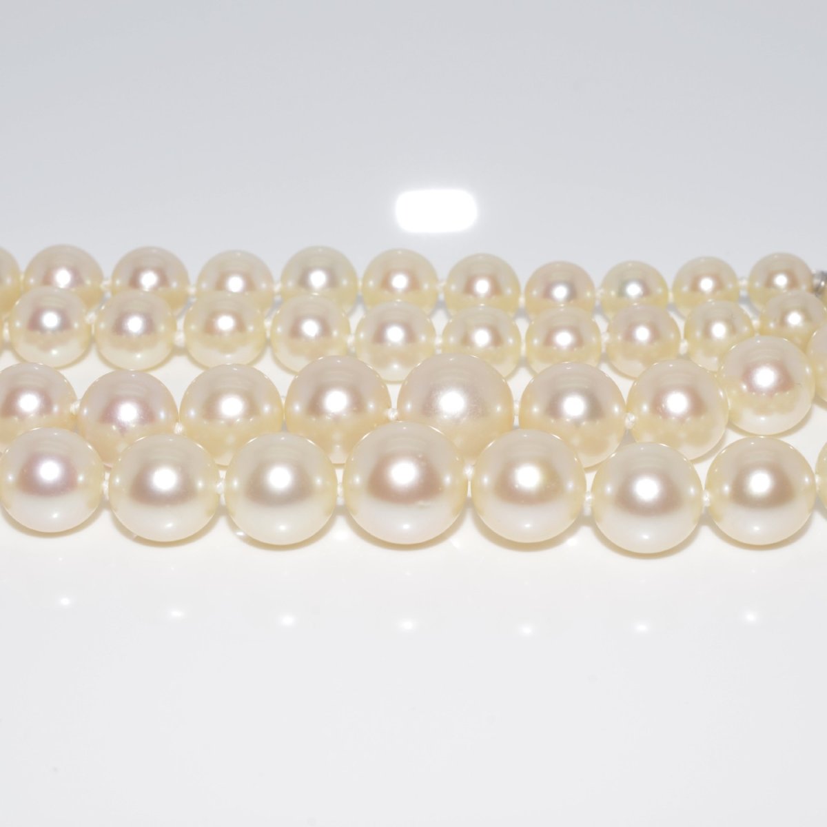 Collier double rang perles et diamants-photo-2