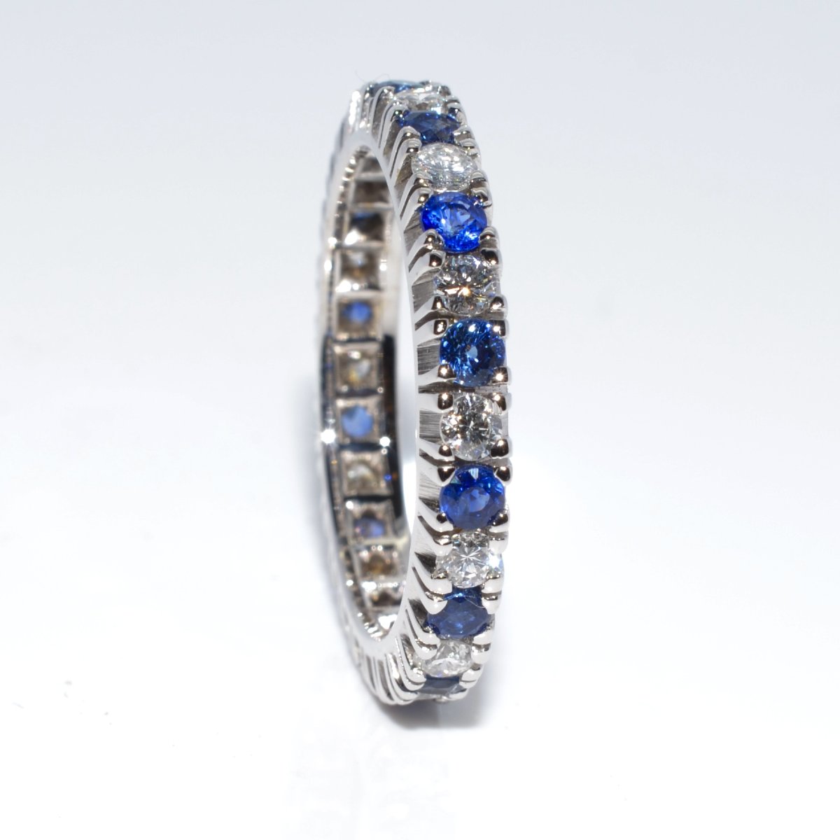 Diamond And Sapphire Eternity Ring-photo-2