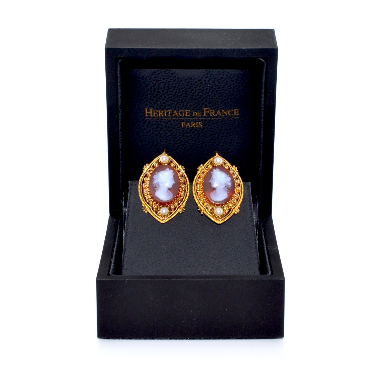 Vintage Cameo Earrings-photo-1