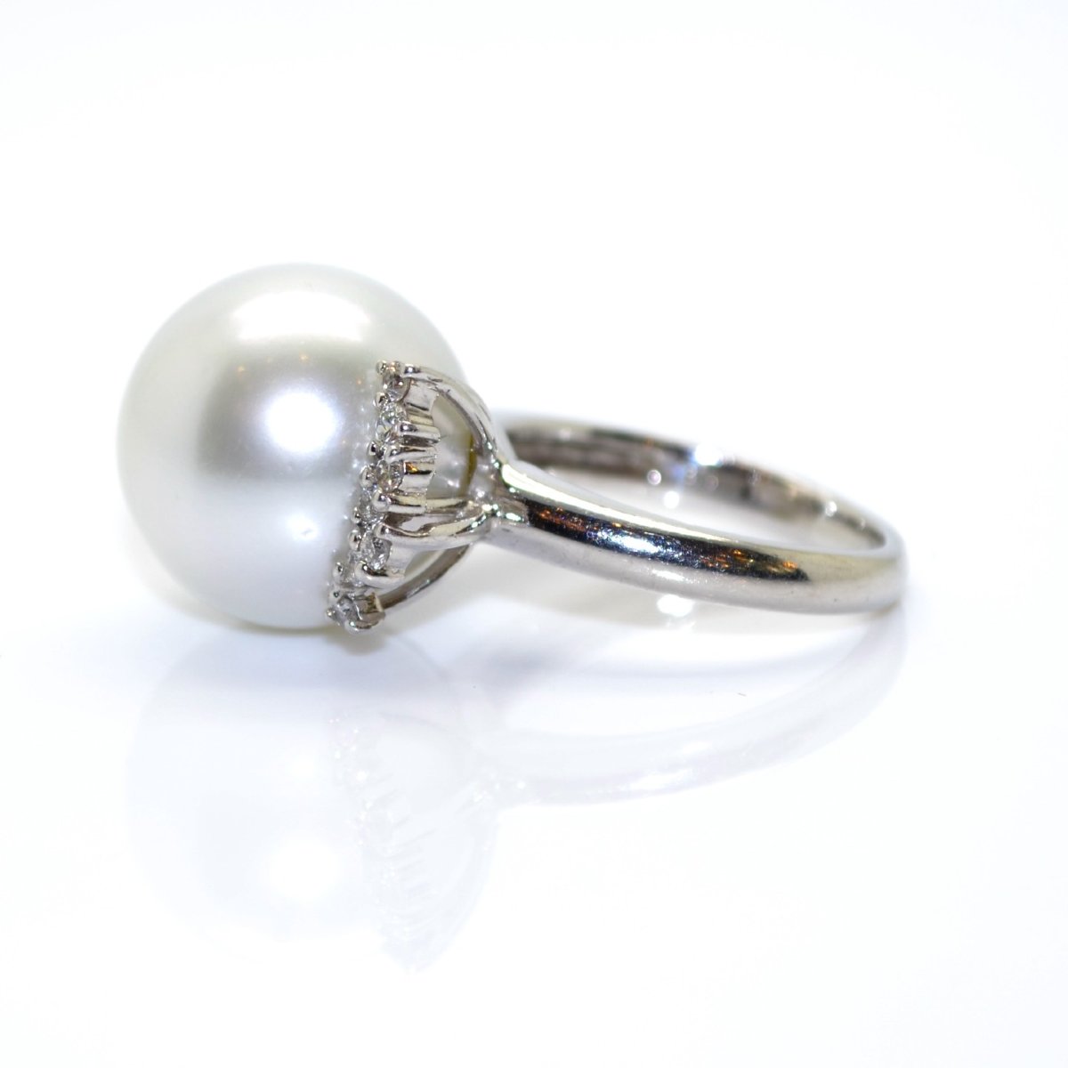 Bague vintage perle et diamants-photo-4