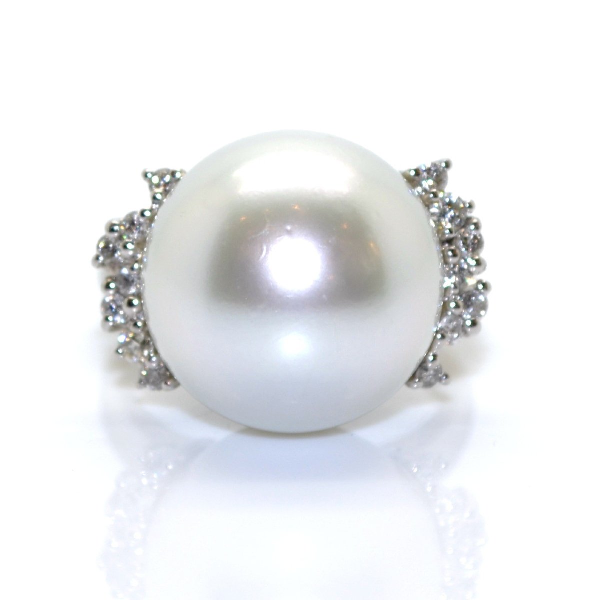 Bague vintage perle et diamants