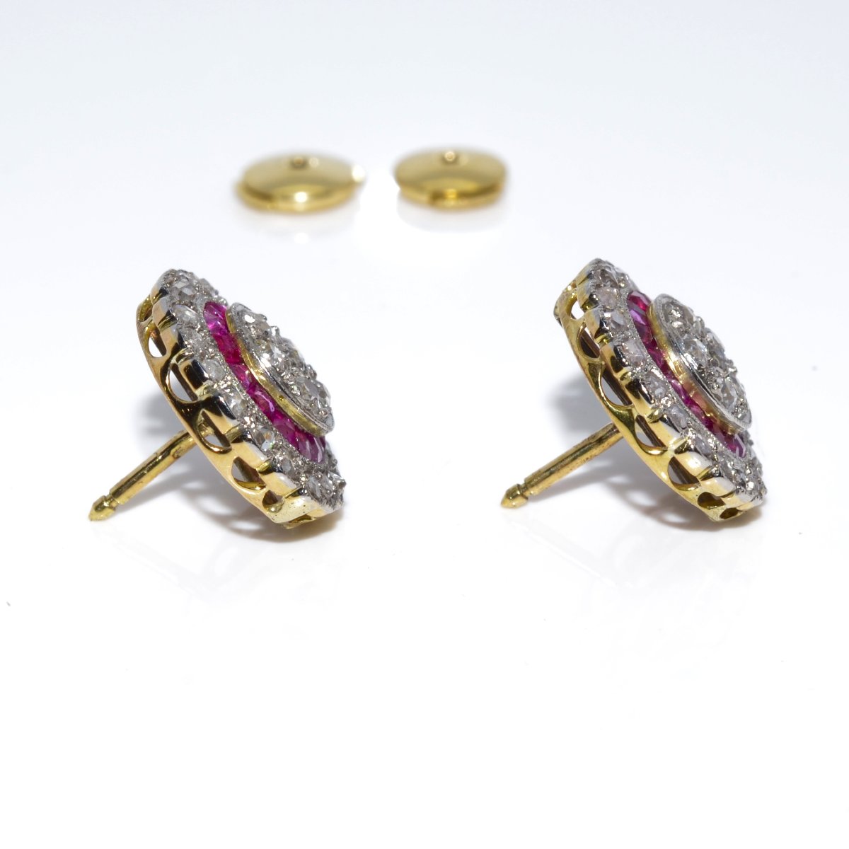 Boucles d'oreilles art déco diamants-photo-3
