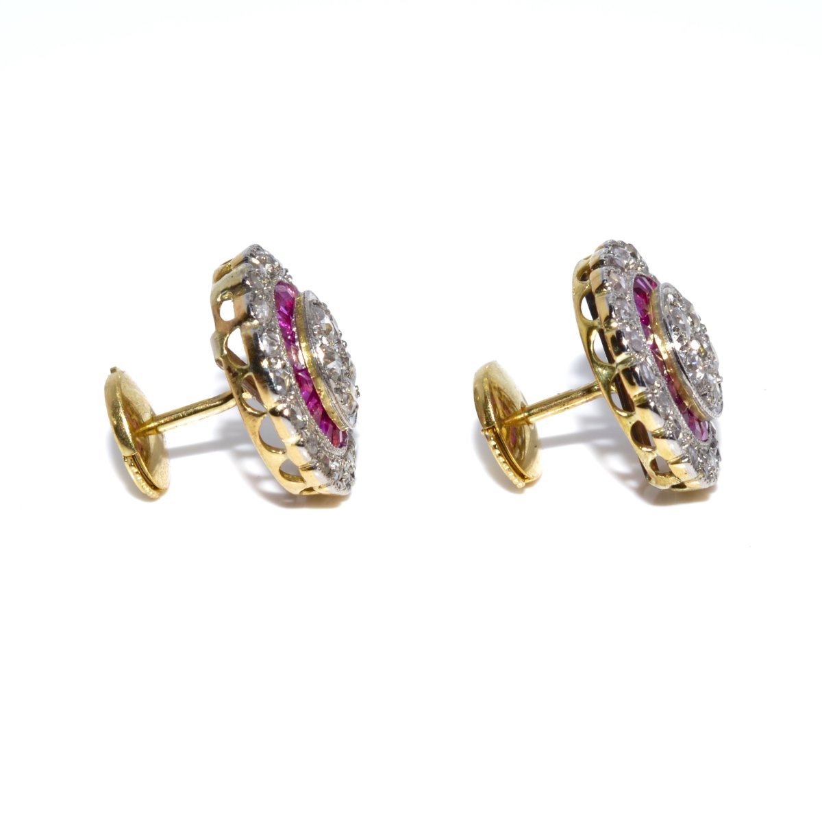 Boucles d'oreilles art déco diamants-photo-4