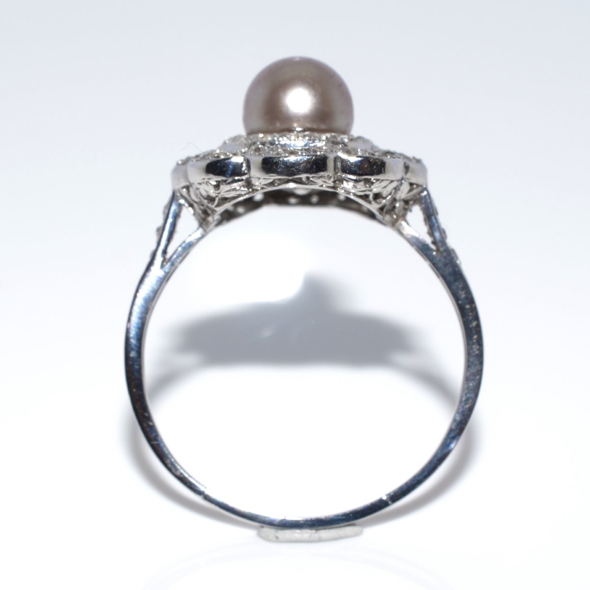 Delicate Pearl And Diamond Flower Ring-photo-4