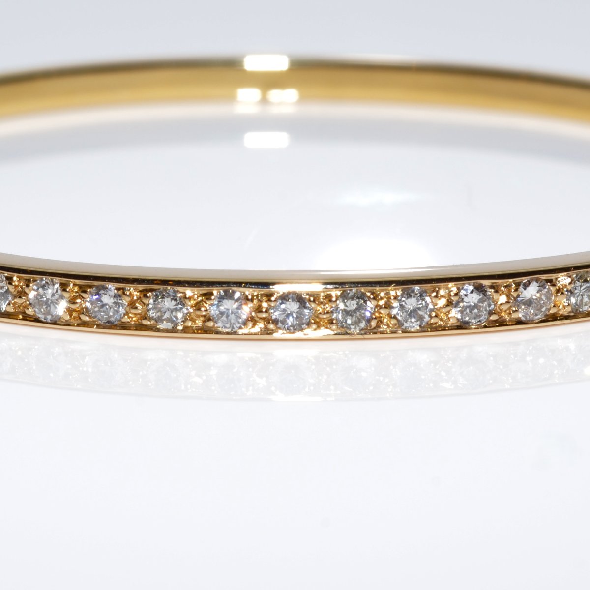Bracelet jonc en or et diamants-photo-2