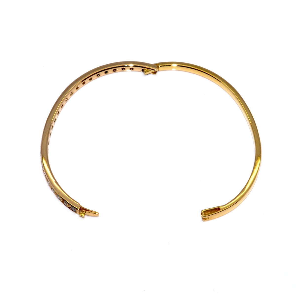 Bracelet jonc en or et diamants-photo-4