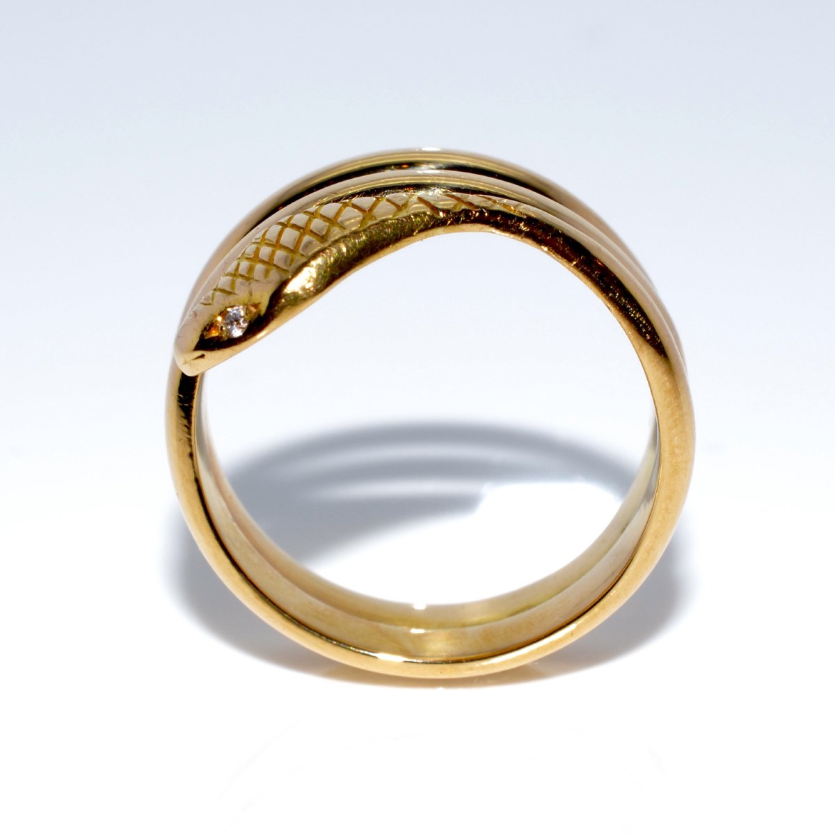 Bague serpent or et diamant-photo-2