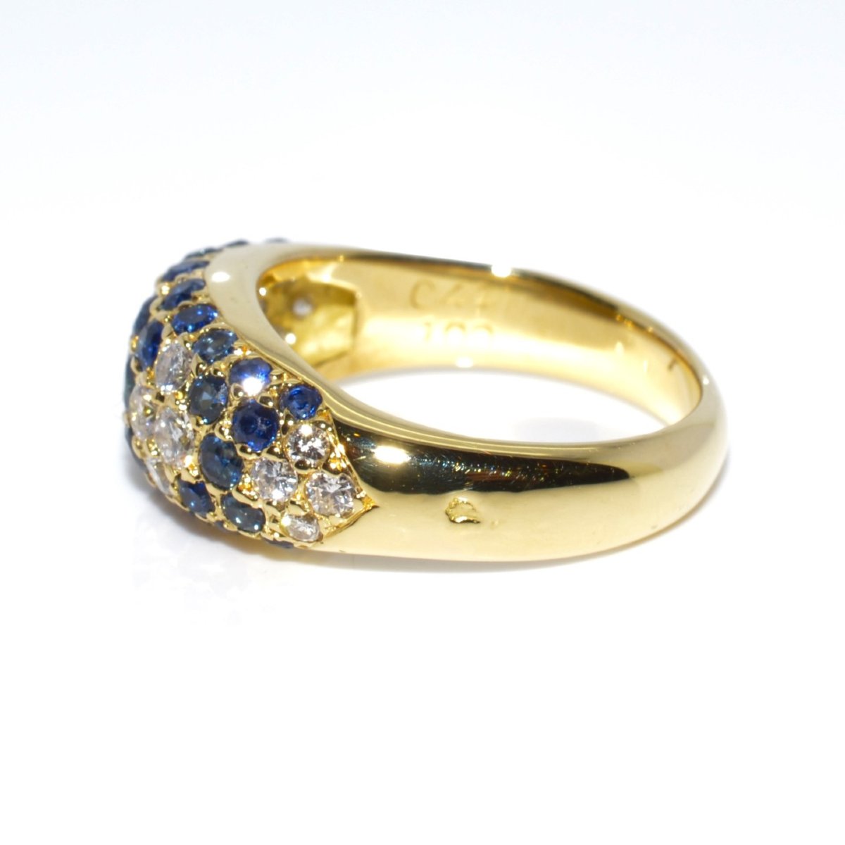Diamond And Sapphire Bangle Ring-photo-3