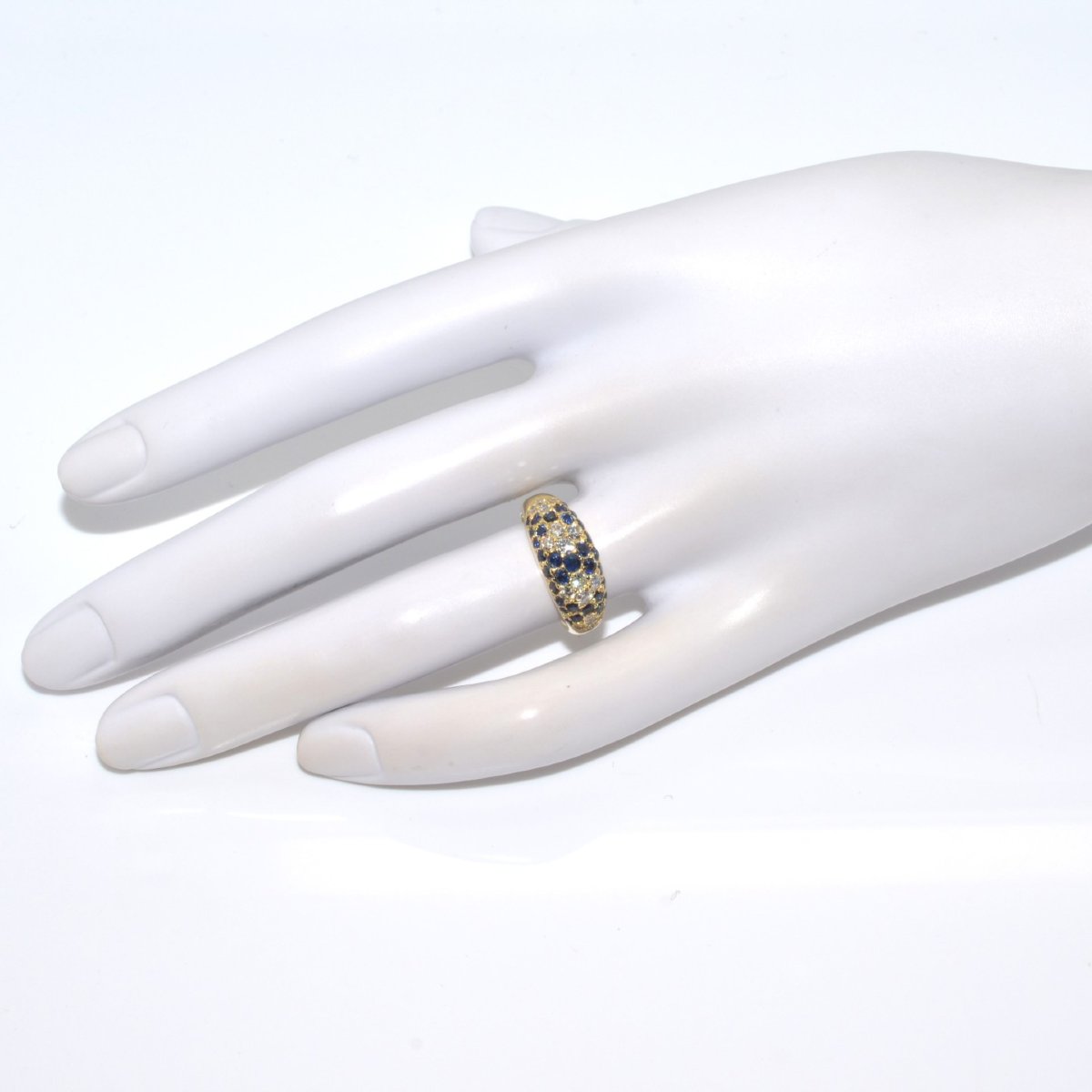 Diamond And Sapphire Bangle Ring-photo-2