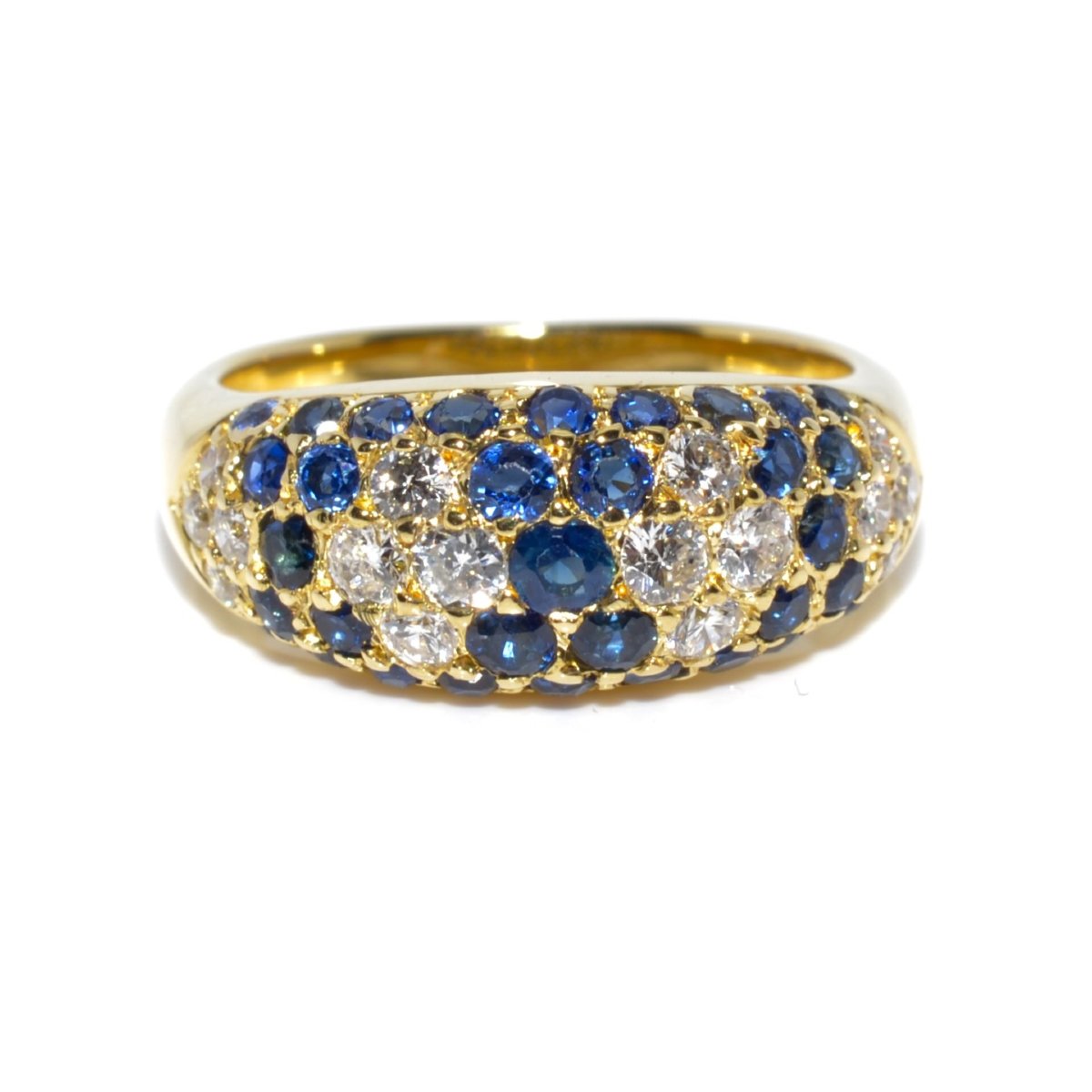 Diamond And Sapphire Bangle Ring