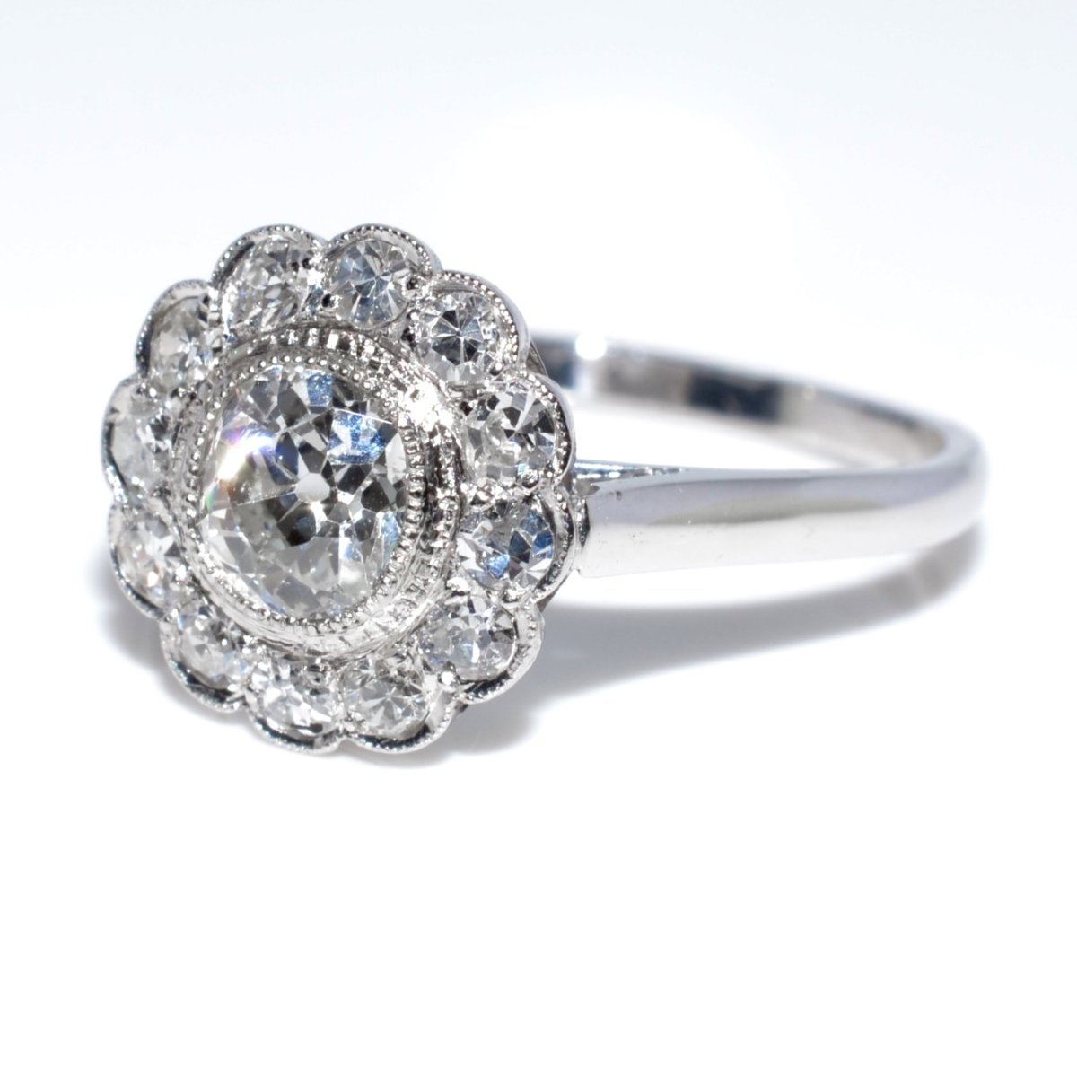 Art Deco Diamond Cluster Ring-photo-2