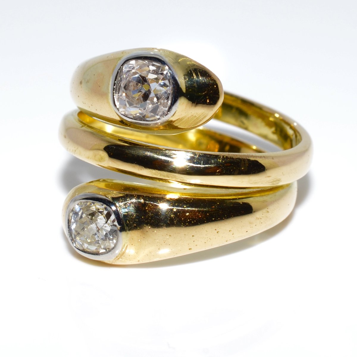 Bague serpent or et diamants-photo-2