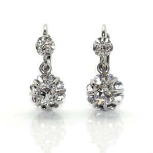 Boucles d'Oreilles Dormeuses Diamants 