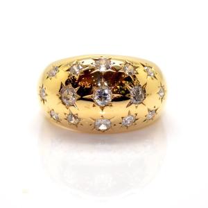 Vintage Bombe Diamond Ring