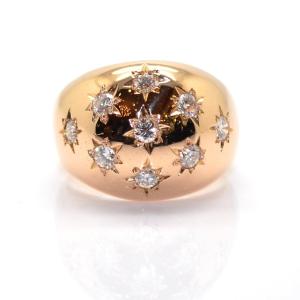 Vintage Bombe Diamond Ring