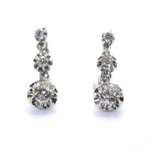 Boucles d'Oreilles Dormeuses Diamants