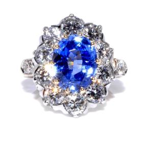 Bague Pompadour Saphir Et Diamants