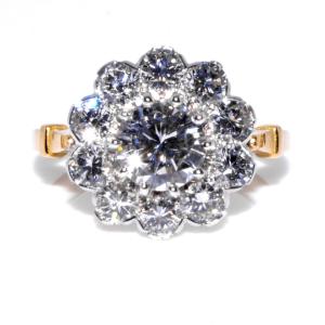 Pompadour Diamond Ring