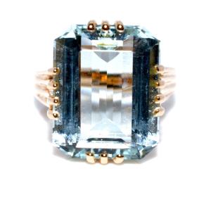 Bague aigue marine vintage