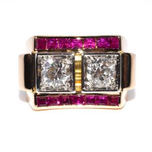 Bague Tank diamants