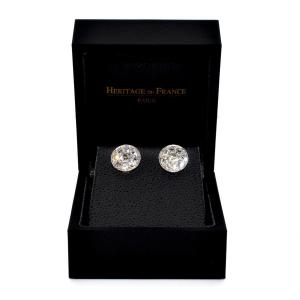 Boucles d'oreilles art déco diamants