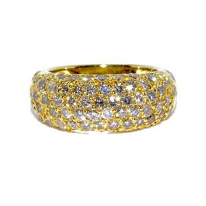 Bague jonc diamants