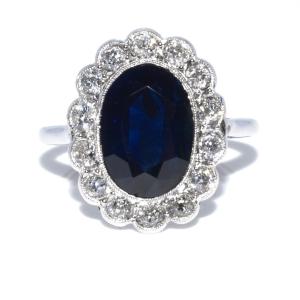 Art Deco Sapphire And Diamond Ring