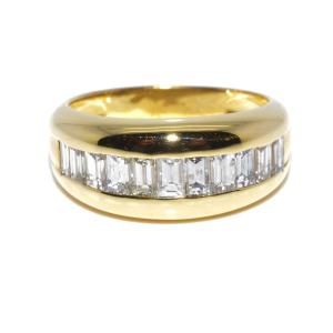 Bague vintage diamants taille baguettes