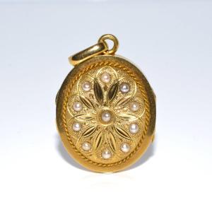 Pendentif porte photo ancien