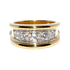 Bague jonc diamants