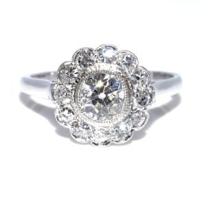 Art Deco Diamond Cluster Ring