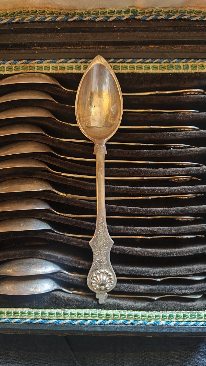 Twelve Silver Teaspoons