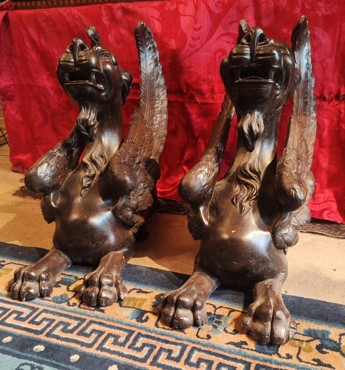 Pair Of Winged Lions-photo-3