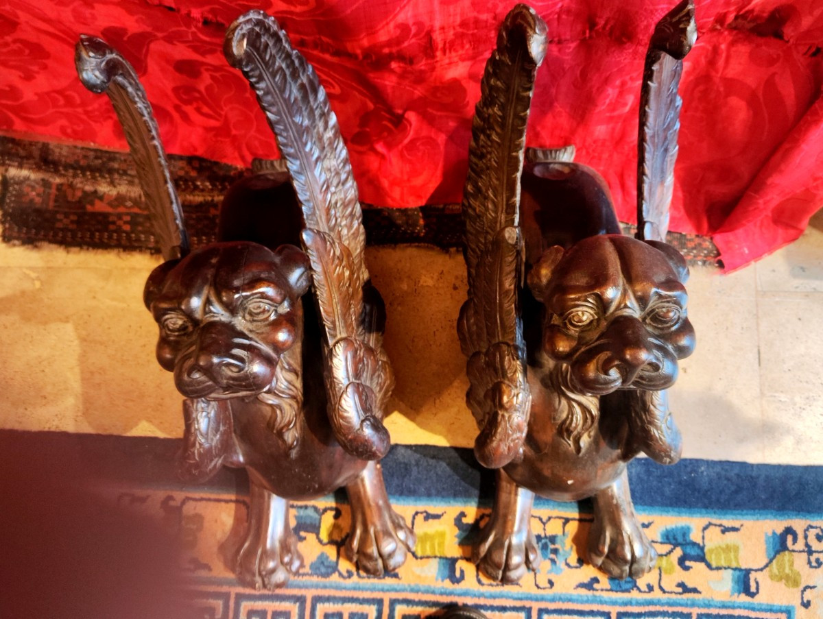 Pair Of Winged Lions-photo-4
