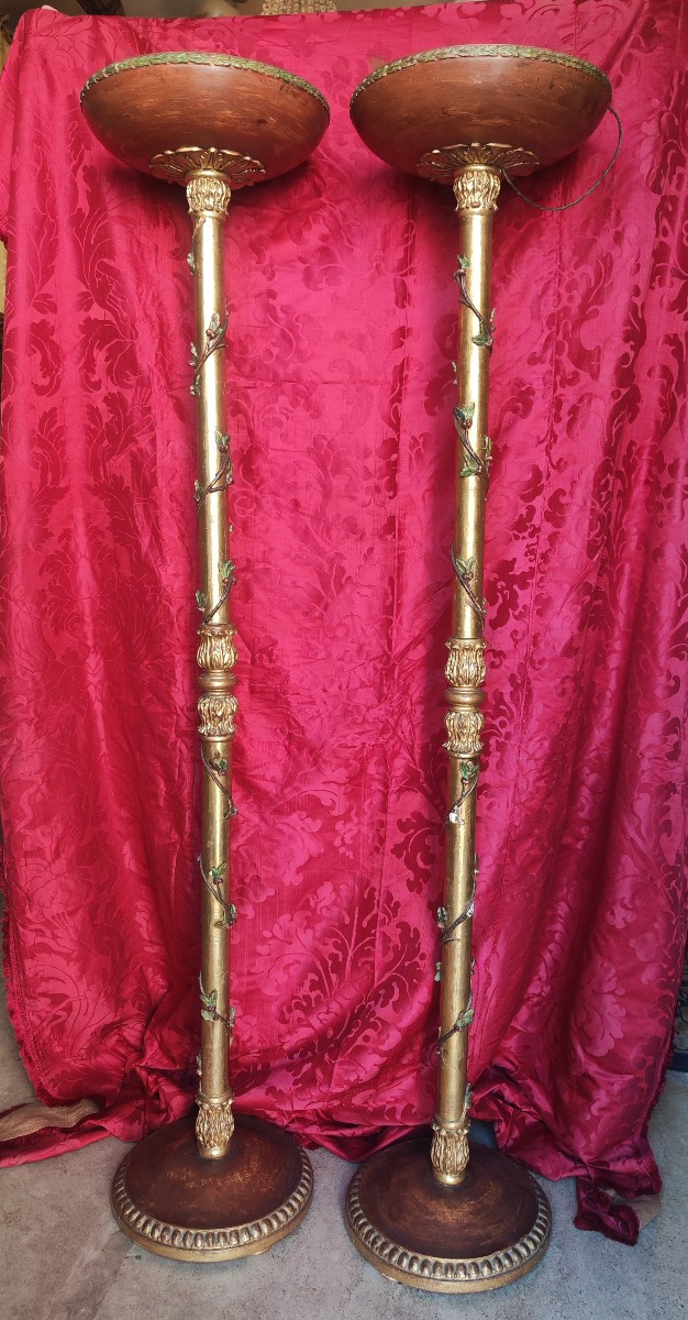 Pair Of Art Deco Floor Lamps 