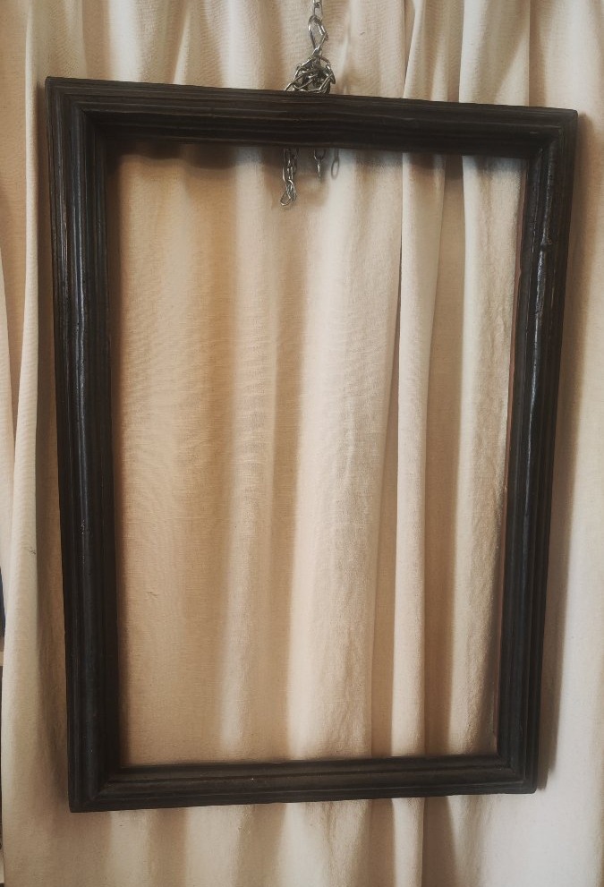 Antique Late 17th-century Lacquered Frame 