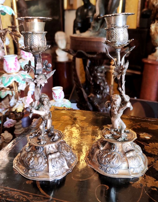 Pair Of Candlesticks For The Sch-photo-1
