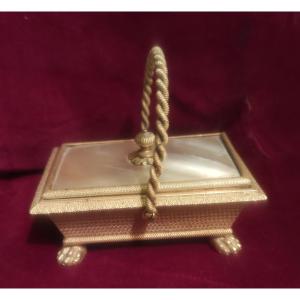 Basket In Gilded Bronze